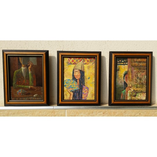 Триптих "Узбечка". Triptix "o'zbek qizchasi". Triptych "The Uzbek Girl"