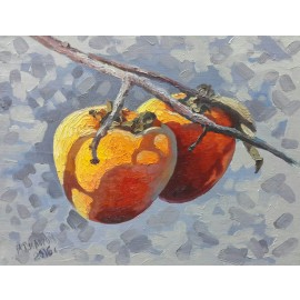 Ветка хурмы. A branch of persimmons.