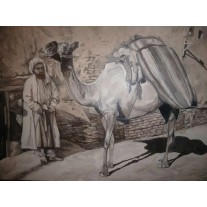  A man with a camel.